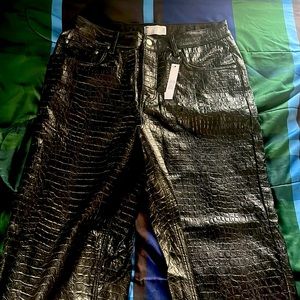 ASOS Faux Leather Croc Pants